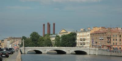 Panoráma a Bolsoj Obukhovsky hídra